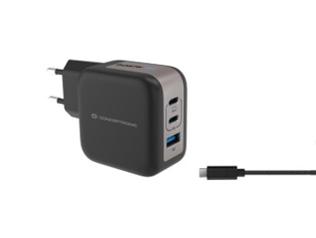 Conceptronic ALTHEA17B 3-Port 67W Gan Usb Pd Charger ALTHEA17B