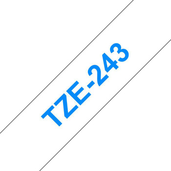 Brother TZE243 Tape Blue on White 18mm TZE243