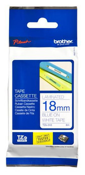 Brother TZE243 Tape Blue on White 18mm TZE243