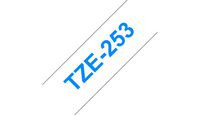 Brother TZE253 Tape Blue on White 24mm TZE253
