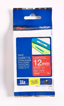 Brother TZE435 Tape White on Red 12mm TZE435