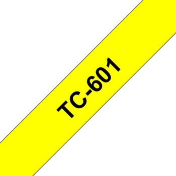 Brother TC601 Gloss Laminat 12mm. Black/Yell TC601