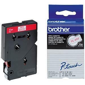 Brother TC202 Gloss Laminat 12mm. Red/White TC202