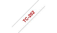 Brother TC202 Gloss Laminat 12mm. Red/White TC202