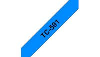 Brother TC591 Gloss Laminat 9mm. Black/Blue TC591