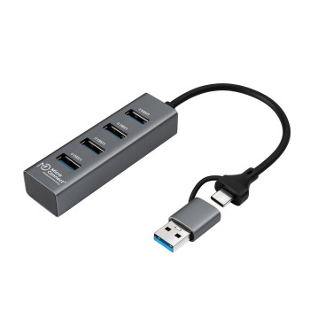 MicroConnect USBHUB4-2IN1 USB 3.0 Hub 4-Port with USB-C USBHUB4-2IN1