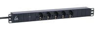 Lanview LVR-3MSCH-LIC-SCH5 19'' rack mount power strip. LVR-3MSCH-LIC-SCH5