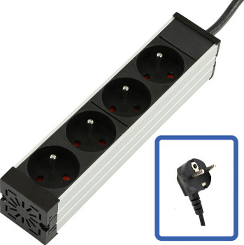 LOGON PROFESSIONAL TUPS039 POWER STRIP 10" -  4WAY - TUPS039