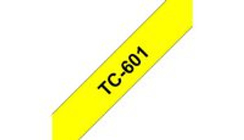 Brother TC-601 Tape Black On Yellow 12mm TC-601