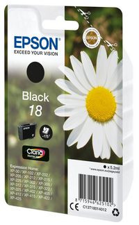 Epson C13T18014012 18 ink cartridge black C13T18014012