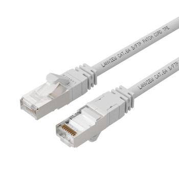 Lanview LV-SFTP6A0025W CAT6A S/FTP 0.25m White LSZH. LV-SFTP6A0025W