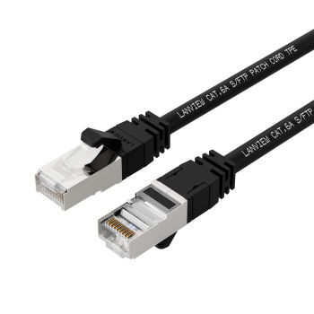 Lanview LV-SFTP6A015B CAT6A S/FTP 1.5m Black LSZH. LV-SFTP6A015B