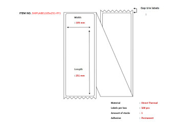 Capture SHIPLABEL105X251-FF1 Ship-label 105 x 251mm. SHIPLABEL105X251-FF1