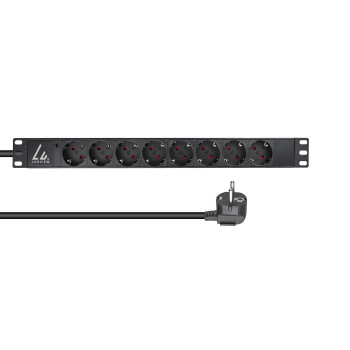 Lanview LVR-2MSCH-LIC-SCH8 19'' rack mount power strip. LVR-2MSCH-LIC-SCH8