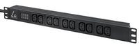 Lanview LVR-3MIEC-AMP-10C13 19'' rack mount power strip. LVR-3MIEC-AMP-10C13
