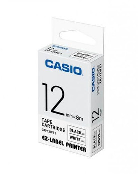 Casio XR-12WE1 12 mm black on white XR-12WE1