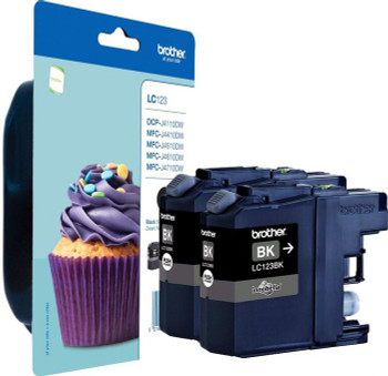 Brother LC-123BKBP2DR Lc123Bk 2-Pack LC-123BKBP2DR