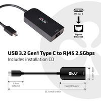 Club3D CAC-1520 Usb 3.2 Gen1 Type C To Rj45 CAC-1520
