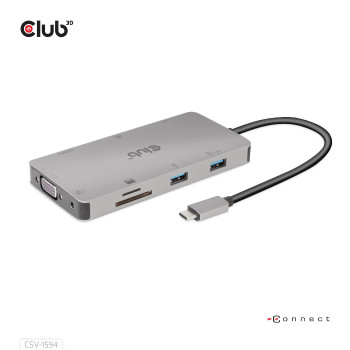 Club3D CSV-1594 Usb Gen1 Type-C 9-In-1 Hub CSV-1594