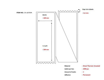 Capture CA-LB7004 Ship-label 100 x 150mm. CA-LB7004