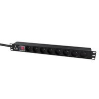 Lanview LVR-2MSCH-SW-C13-8 19'' rack mount power strip. LVR-2MSCH-SW-C13-8