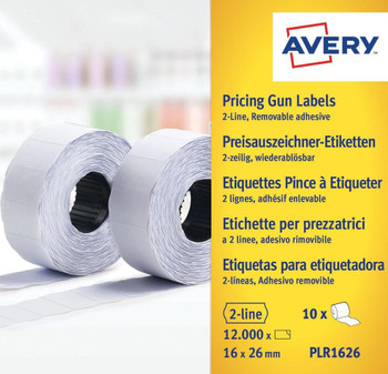 Avery PLR1626 Self-Adhesive Label Price Tag PLR1626