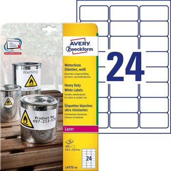 Avery L4773-20 Self-Adhesive Label Rounded L4773-20