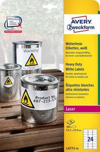 Avery L4773-20 Self-Adhesive Label Rounded L4773-20