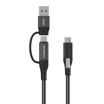 Vivolink PROUSBCMM1.5ADP USB-C Cable two in one 1.5m PROUSBCMM1.5ADP