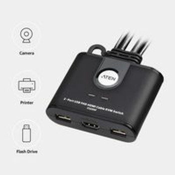 Aten CS22HF-AT 2-Port USB FHD HDMI Cable KVM CS22HF-AT