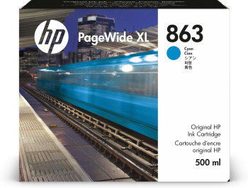 HP F9K40A 863 500-Ml Cyan Pagewide Xl F9K40A