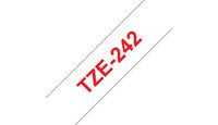 Brother TZE242 Tape Red on White 18mm TZE242