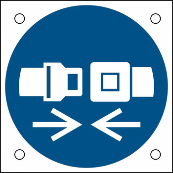 Brady M/M020/NT/ALU05-50X50-1 ISO Safety Sign - Wear safety M/M020/NT/ALU05-50X50-1
