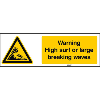 Brady W/W065/EN508/ALU-150X50-1 ISO Safety Sign - Warning W/W065/EN508/ALU-150X50-1