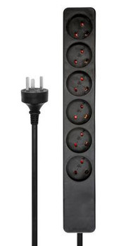 ProXtend KIT6-KIT03B Danish IT Power Strip 6-way KIT6-KIT03B