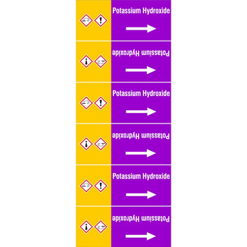 Brady ISO20560PM-135X350-POTASSIUMHYDROXIDE ISO 20560 Pipe Markers - ISO20560PM-135X350-POTASSIUMHYDROXIDE