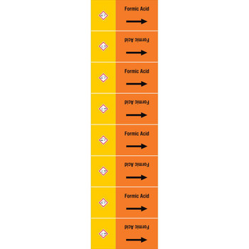 Brady ISO20560PM-135X500-FORMIC ACID ISO 20560 Pipe Markers - Acids ISO20560PM-135X500-FORMIC ACID