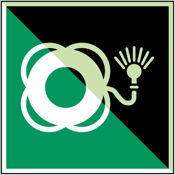 Brady E/E042/NT-PP-PHOLUMC-150X150/1-B Lifebuoy with light - ISO 7010 E/E042/NT-PP-PHOLUMC-150X150/1-B