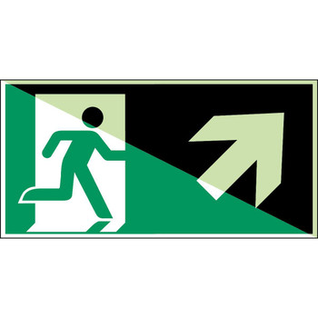 Brady E/E002/A45/NT-ALU-PHOLUMC-400X200/1-B Emergency exit right - ISO E/E002/A45/NT-ALU-PHOLUMC-400X200/1-B