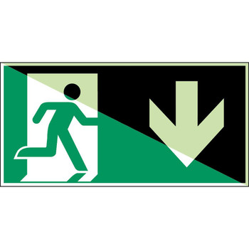 Brady E/E002//A180/NT-ALU-PHOLUMC-400X200/1-B Glow-in-the-dark safety sign E/E002//A180/NT-ALU-PHOLUMC-400X200/1-B