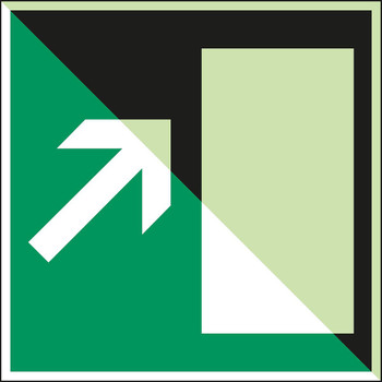 Brady E/X390/NT-ALU-PHOLUMC-150X150/1-B Glow-in-the-dark Safety Sign E/X390/NT-ALU-PHOLUMC-150X150/1-B