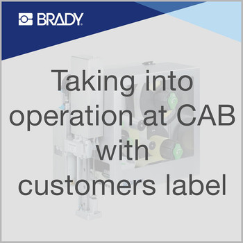 Brady INTO OPER. AT CAB Taking into operation at cab INTO OPER. AT CAB