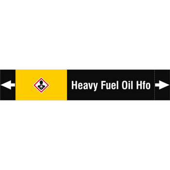 Brady ISO20560PM-165X30-HEAVY FUEL OIL HFO ISO 20560 Pipe Markers - ISO20560PM-165X30-HEAVY FUEL OIL HFO