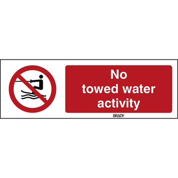 Brady P/P058/EN476/PE-600X200-1 ISO Safety Sign - No towed P/P058/EN476/PE-600X200-1