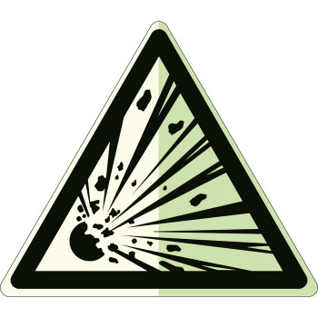 Brady W/W002/NT-PP-PHOLUMC-TRI 150/1-B Glow-in-the-dark safety sign W/W002/NT-PP-PHOLUMC-TRI 150/1-B