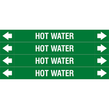 Brady ASMEPM-26X230MM-HOT WATER ASME - Pipemarkers - Hot Water ASMEPM-26X230MM-HOT WATER
