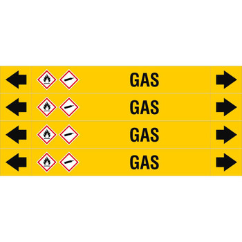 Brady ASMEPM-26X230MM-GAS ASME - Pipemarkers - Gas ASMEPM-26X230MM-GAS