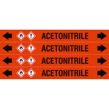 Brady ASMEPM-26X230MM-ACETONITRILE ASME - Pipemarkers - ASMEPM-26X230MM-ACETONITRILE