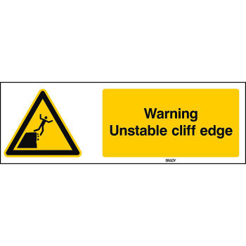 Brady W/W052/EN495/PP-600X200-1 ISO Safety Sign - Warning W/W052/EN495/PP-600X200-1