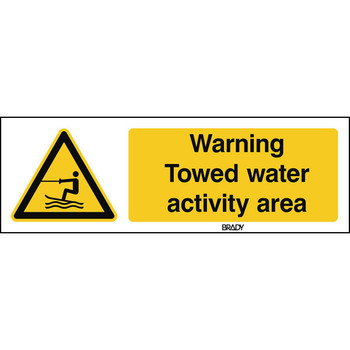 Brady W/W045/EN488/PP-297X105-1 ISO Safety Sign - Warning W/W045/EN488/PP-297X105-1